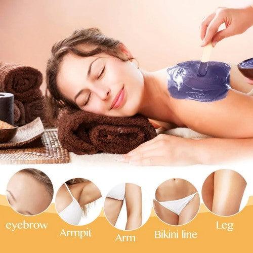 Wax Warmer, Hair Removal Kit with Adjustable Temperature, 4 Flavors, 10 Wax Applicator Sticks, Wax Heater for Body Armpits, Eyebrows, Face, Legs, Bikini - Toytexx Wax Warmer, Hair Removal Kit with Adjustable Temperature, 4 Flavors, 10 Wax Applicator Sticks, Wax Heater for Body Armpits, Eyebrows, Face, Legs, Bikini - Toytexx
